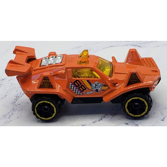 Hot Wheels 2014 Racing Orange Quicksand Car With Off-road 6 Spoke Wheels - Picture 1 of 6
